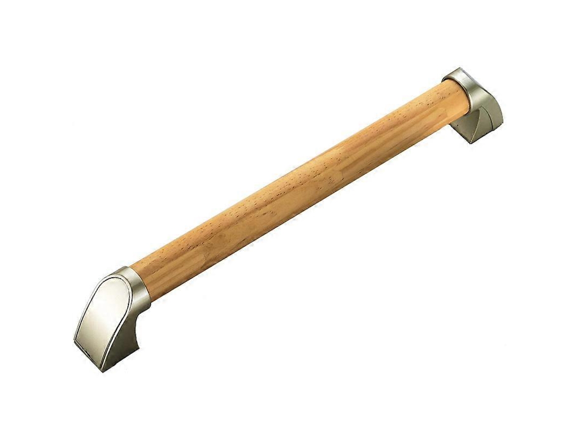 Barra de apoyo de madera para montaje en pared, para baño y ducha, para personas mayores (color madera, 33 cm)
