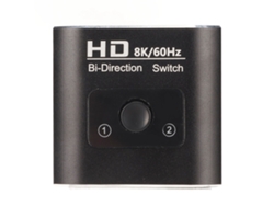 Switcher Splitter Bidirecional 8k Hd 2 Entradas 1 Saída 1 Entrada 2 Saídas Interface Multimídia