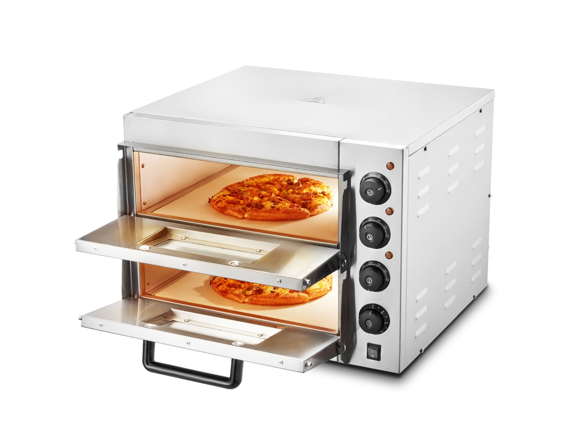 Horno de pizza eléctrico Succebuy de acero inoxidable de 16"