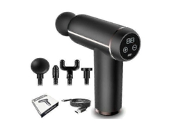 Mini pistola de masaje muscular con pantalla LCD y 32 velocidades Chennnls