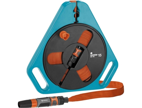 Portamangueras Plana GARDENA Roll-Fix (Con Manguera - Textil - 20 m - Integrada)