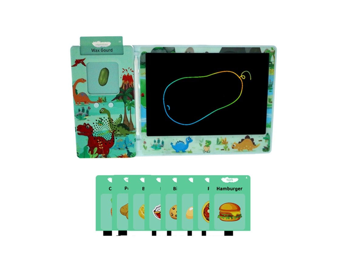 Tableta De Escritura Lcd A Color De 8,5 Pulgadas Con 112 Tarjetas Y Lápiz Para Niños.