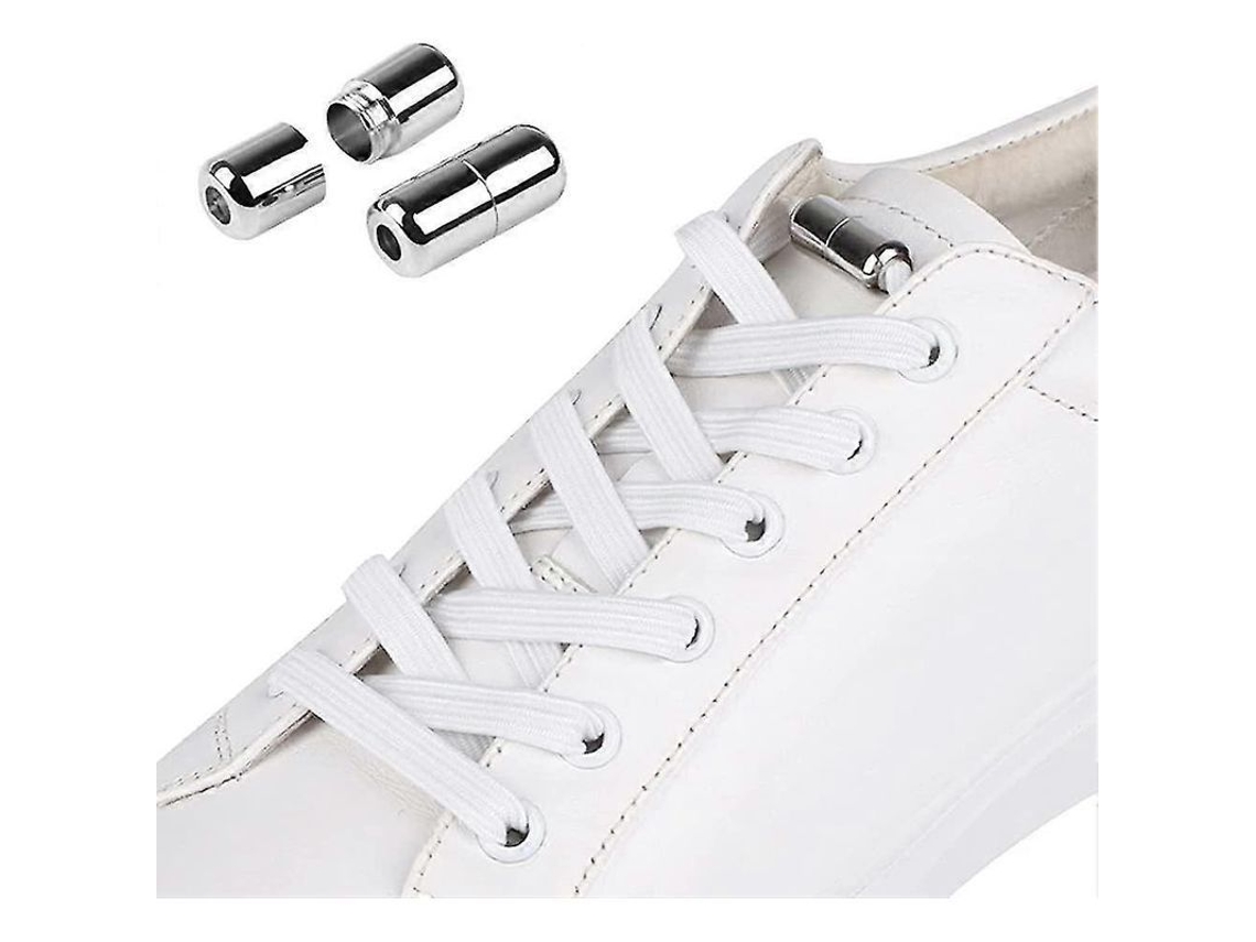 2026-3 Pares Cordones Elásticos Planos Con Cápsula Metálica Sistema De Cordaje Rápido Para Zapatos