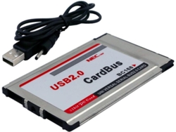 Adaptador Pcmcia A Usb 2.0 Cardbus De Doble Puerto De 480 M Para Ordenador Portátil