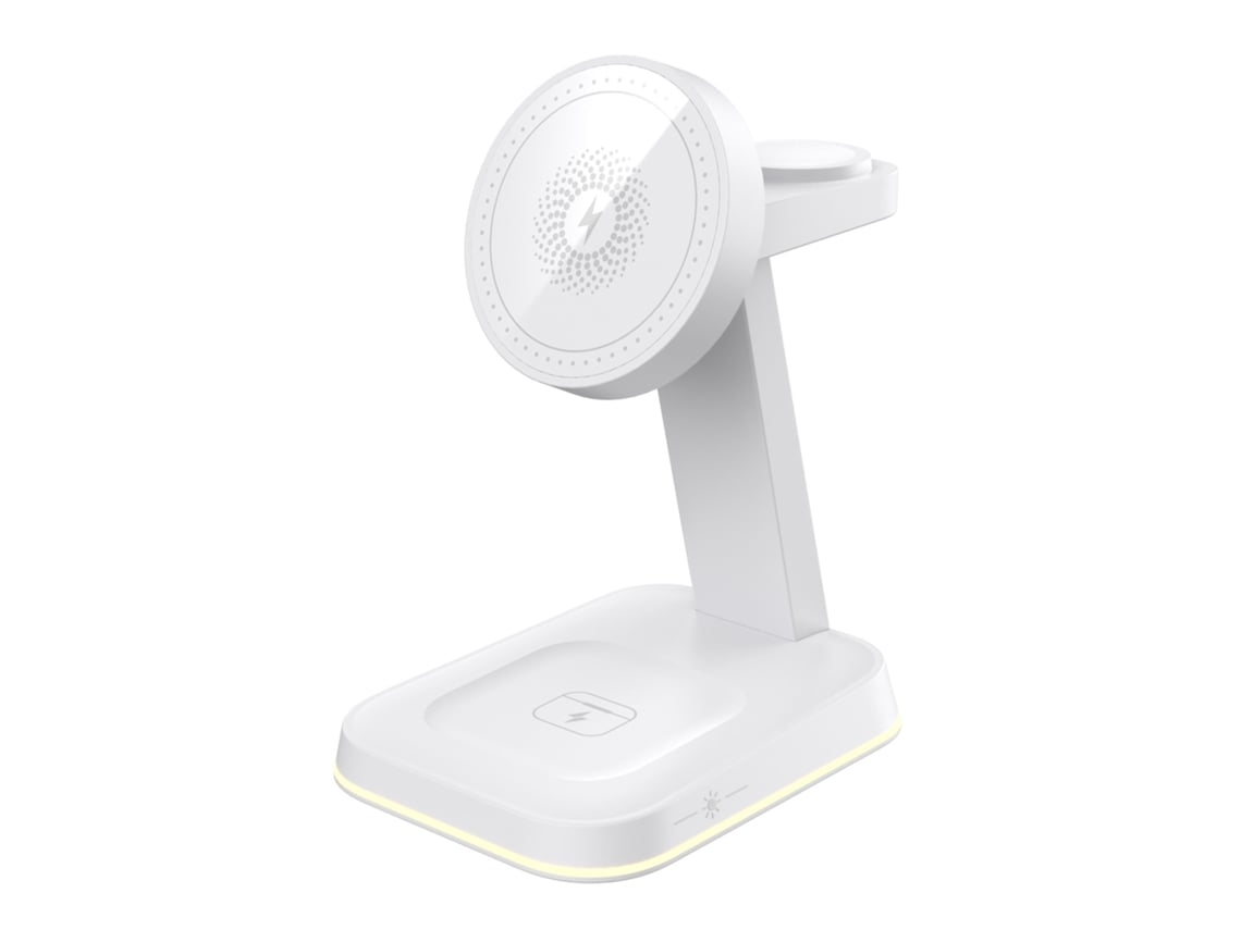 Estación De Carga Sin Inalámbrica Móviles Serie Relojes Cargadores Para Apple Yemaesre Magnética Blanco