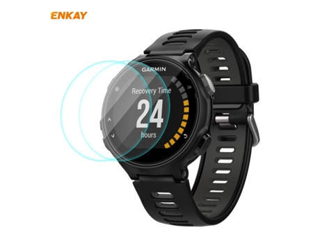 Garmin Forerunner 735/735XT 2 uds Enkay Hat-Prince 0,2mm 9H 2.15D Protector de pantalla de vidrio templado con borde curvado película para reloj