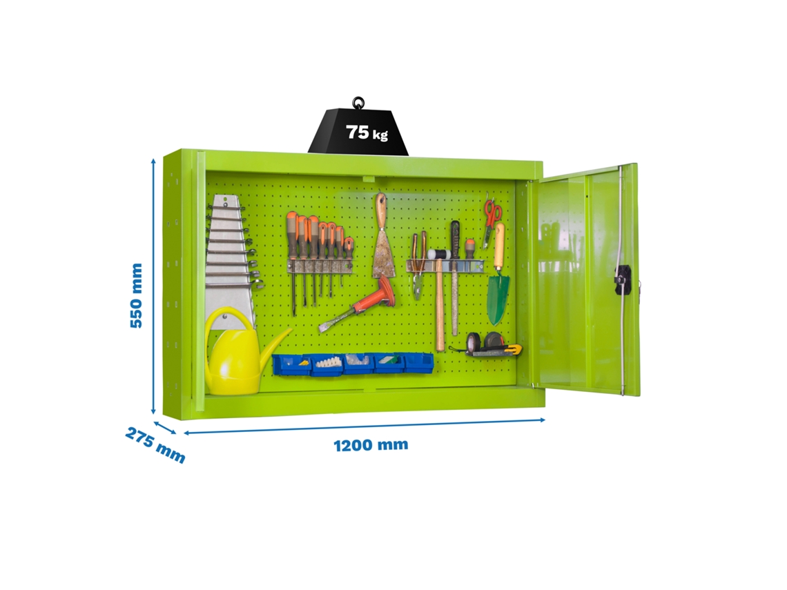 Armario metálico para herramientas Cabinet Tools Mon. 550x1200mm Verde