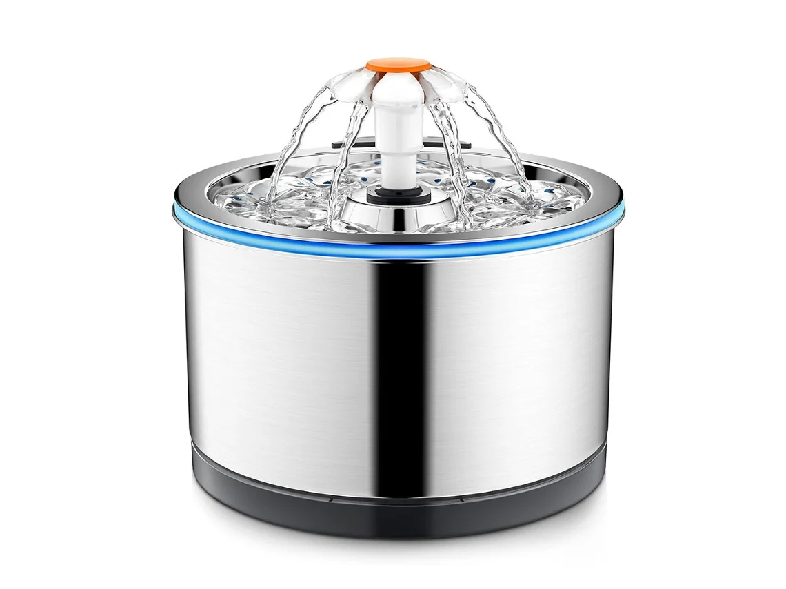 Fuente De Agua Automática Para Mascotas Blue Lagoon Con Adaptador Estándar Europeo Y Versión Usb*