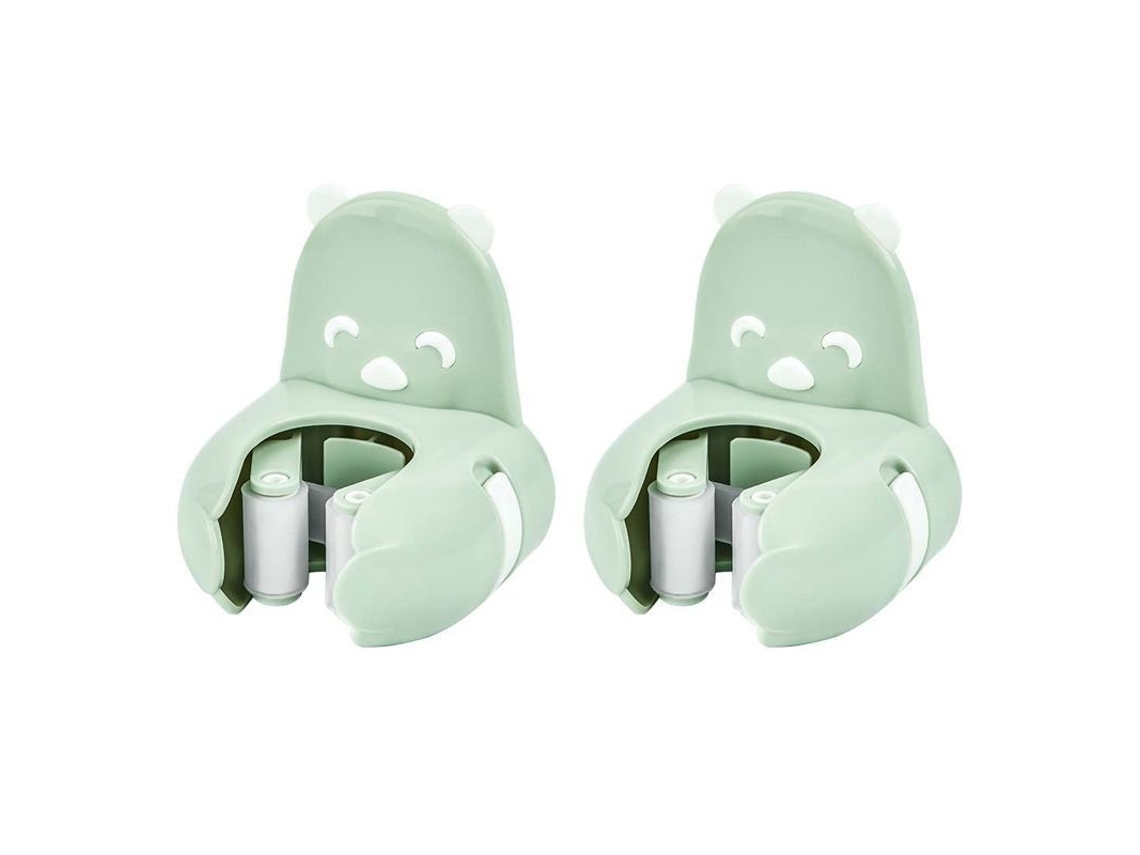 2026-soporte Para Mop Y Escoba Mini Oso Autoadesivo Sin Taladrar Montaje En Pared Verde 2 Unidades