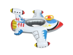 HYMNORA Aro de Natación en Forma de Avión Hinchable con Volante para Niños