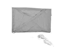 Toldo triangular de 3x3x3 m para jardín/piscina, poliéster, protección UV.