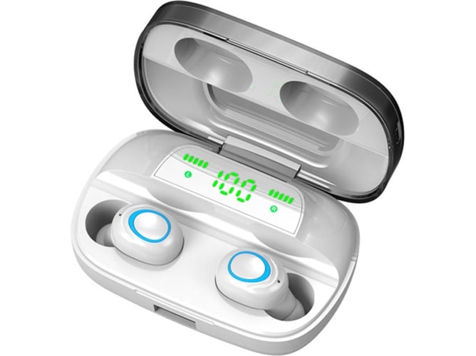 Auriculares Bluetooth True Wireless ANSELF Y13291W (In Ear - Micrófono - Blanco)