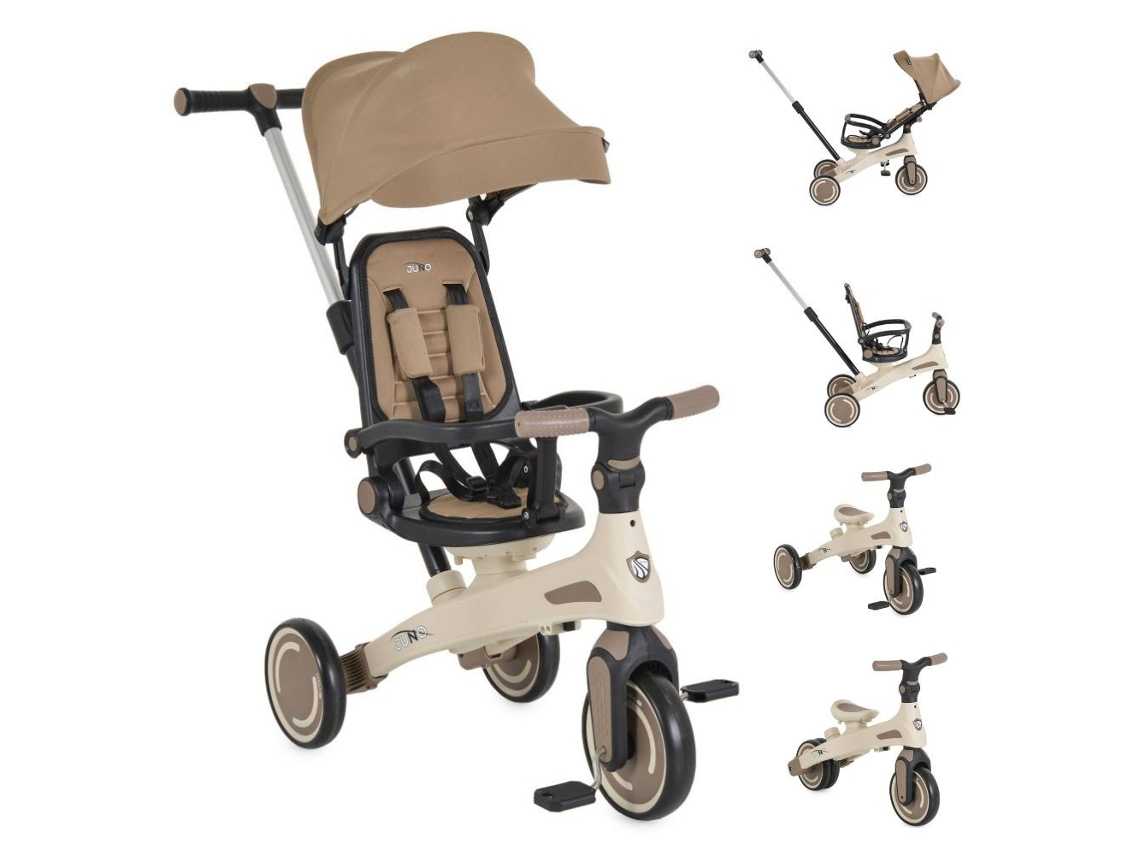 Triciclo Multifuncional Byox Juno Evolutivo 4 En 1 Con Control Parental - Brown