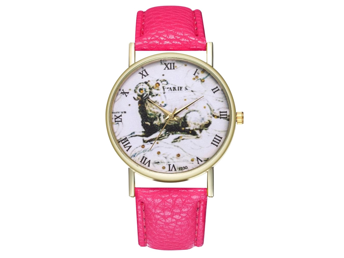 Reloj De Pulsera Unisex De Cuarzo Zhoulianfa, Estilo Casual, Rosa Y Rojo.