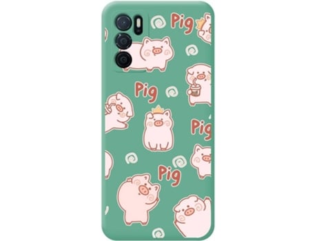Carcasa Oppo A16 / A16s TUMUNDOSMARTPHONE Cerdos Verde