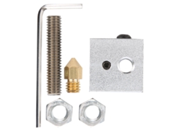 4 Conjuntos Accesorios Impresora 3d Bloque De Calentamiento Tubo Roscado 1.75mm Boquilla 0.4mm Llave