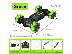 CUICH Juguete con Control Remoto 4Wd Rc Coche Radio Gesto Inducción Música Luz Truco Control Remoto Coche Todoterreno Control Niños Juguetes para niños