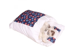2026-saco De Dormir Para Gatos Cálido Invierno Cama Removable Pequeña Mascota 45-65cm M D
