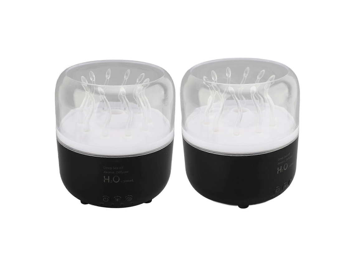 Humidificador giratorio Rosewell Jellyfish de 280 ml con difusor de aromaterapia, negro