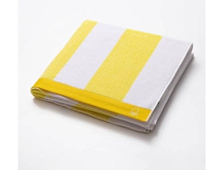 Toalla de Playa BENETTON Algodón Mujer (Amarillo - 90x160 cm)