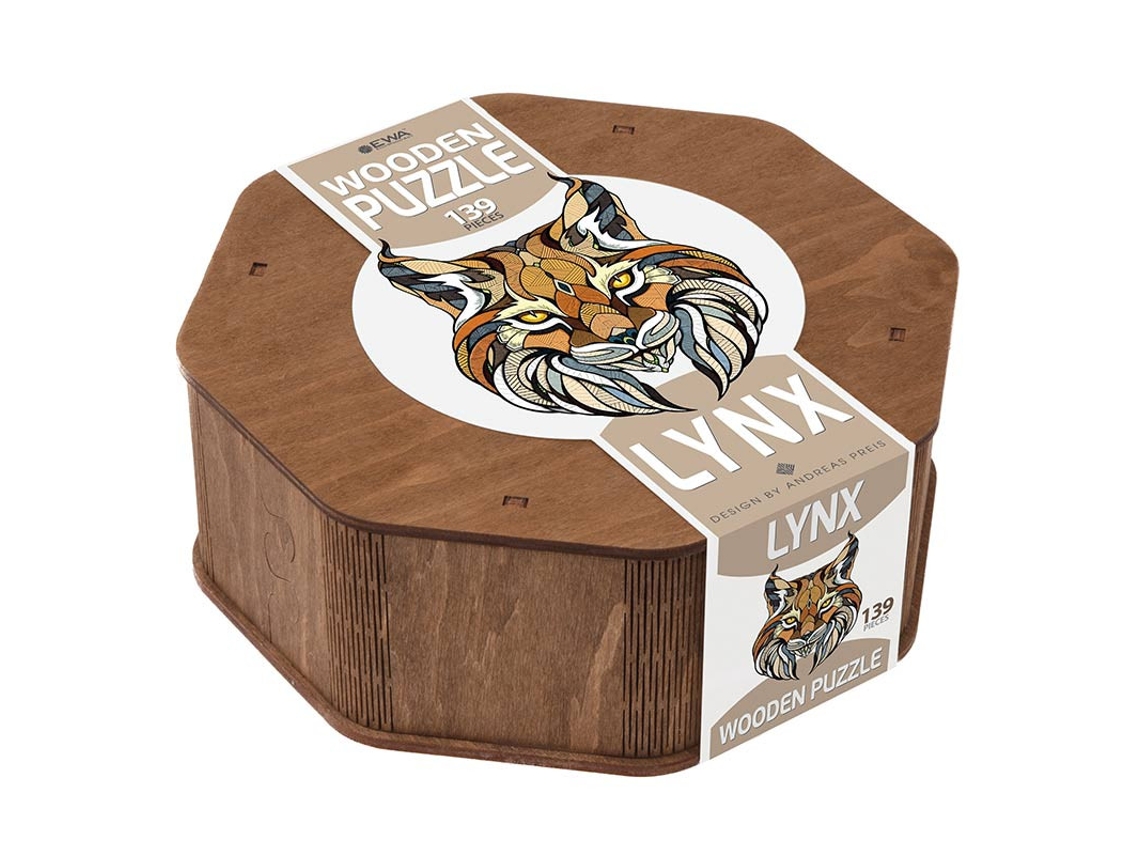 Puzzle de madera colorido - Lince 28 x 35.3 cm