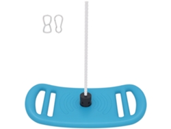 Columpio Infantil Para Uso Interior Y Exterior Con Cuerda Ajustable, Mosquetón, Carga Máxima 70 Kg, Azul