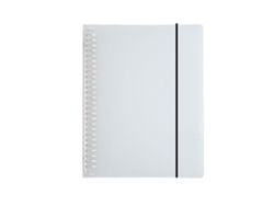 Portada De Carpeta Plástica Transparente Blanca Desmontable De Gran Capacidad Para Archivos Notas B5 26 Agujeros 217x275mm