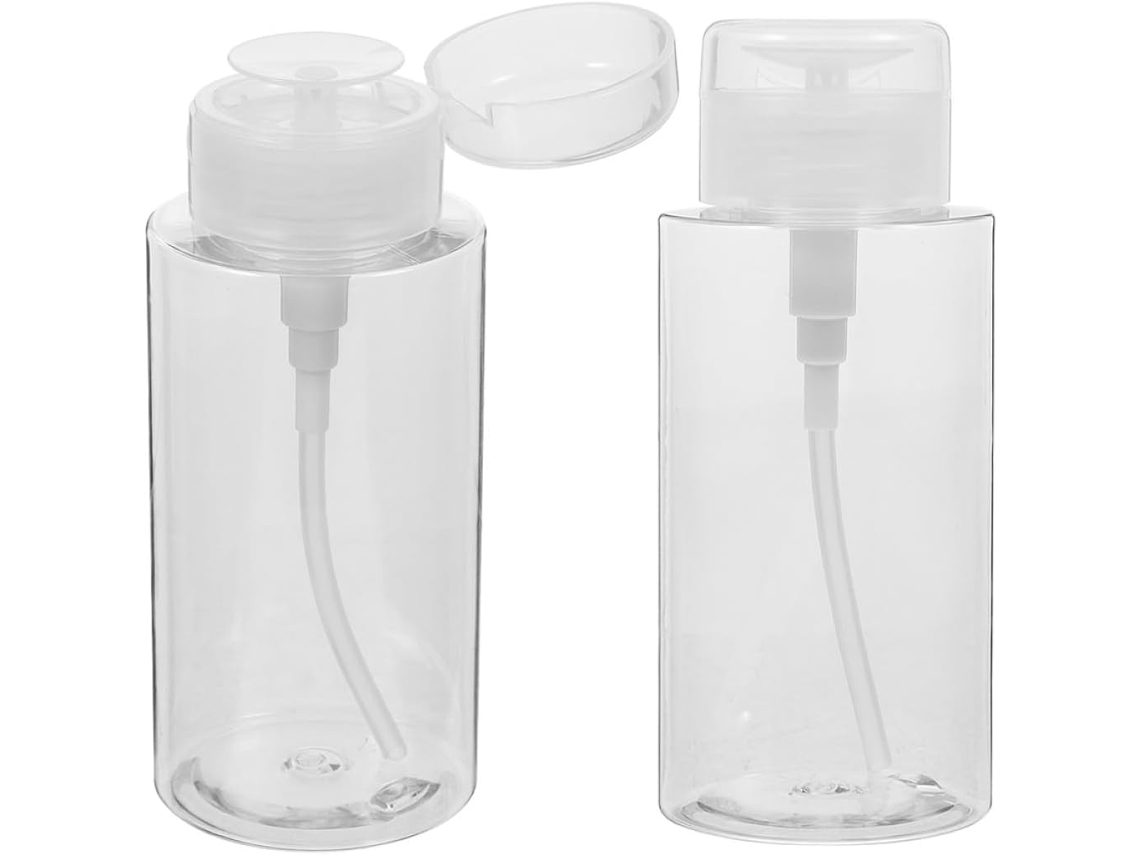 Frascos Dispensadores De 200ml Para Esmalte E Produtos Para Cuidados Com A Pele, Pacote Com 2 Unidades.