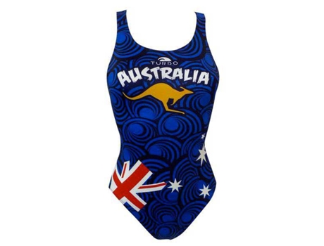Traje de baño para Mujer TURBO Austrália Pro Resist Azul para Natacion (5XL)