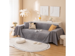 Funda de asiento de sofá antideslizante Protector de cojín de sofá -Gris profundo-180x180CM LUUCOZK
