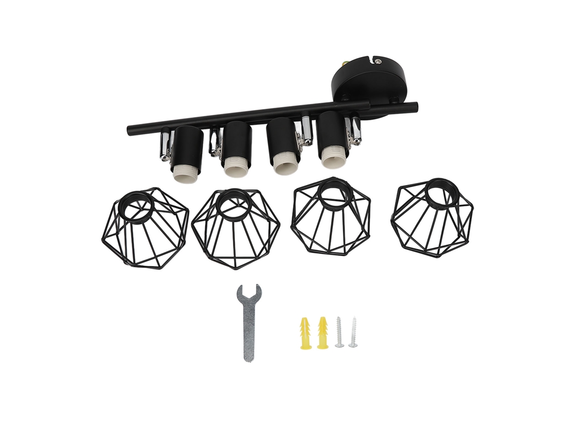 2026-kit De Iluminación De Riel Con 4 Luces Led, Cabezas Giratorias, Focos De Techo Para Cocinas, Dormitorios Y Restaurantes