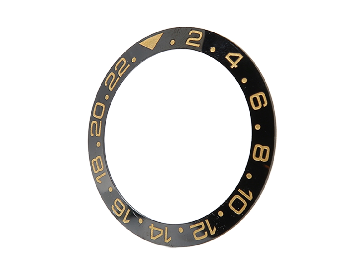 Bisel De Cerámica Para Reloj De 38 Mm, Color Oro Negro