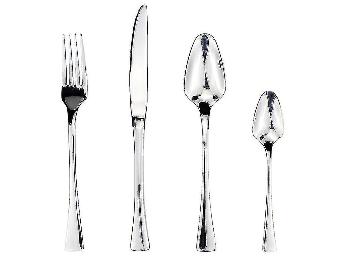 Set De Cubiertos De Acero Inoxidable Con Mango De Resina Y Remaches Estilo Clásico Para Hogar Y Restaurantes 3300 Acero
