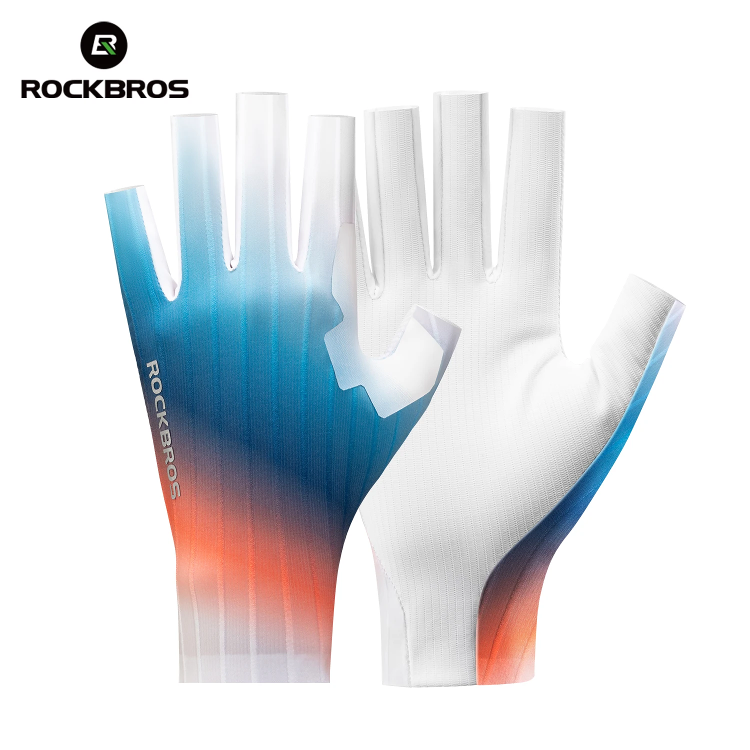 Guantes de ciclismo transpirables (talla M) con protección solar, ligeros, elásticos y antideslizantes.