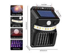 Repelente solar de mosquitos-4 piezas - Trampa eléctrica para mosquitos de 4 piezas Lámpara solar Anti mosquitos Trampa para moscas LED para exteriores YWEI