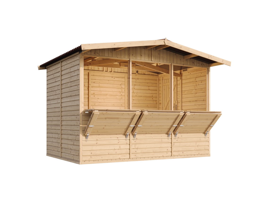 Caseta de Jardín de Madera TIMBELA M150A (6 M² - 232 x 336 x 263 cm)