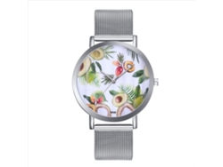 Reloj De Cuarzo Clásico Para Hombres Y Mujeres Con Correa De Aleación Plata Casual