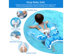Flotador Hinchable Para Bebés Con Toldo, Protección Solar Spf50+ Y Bomba, Para Bebés De 3 A 24 Meses.