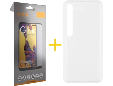 Kit Funda + Protector de Pantalla Xiaomi Mi 10 5G ACCETEL Cristal Templado 8391 Transparente