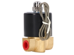 Válvula Solenoide Eléctrica Normalmente Cerrada 2 Vías 1/4 Pulgada Latón Para Agua Aire Gas Aceite Dc24v