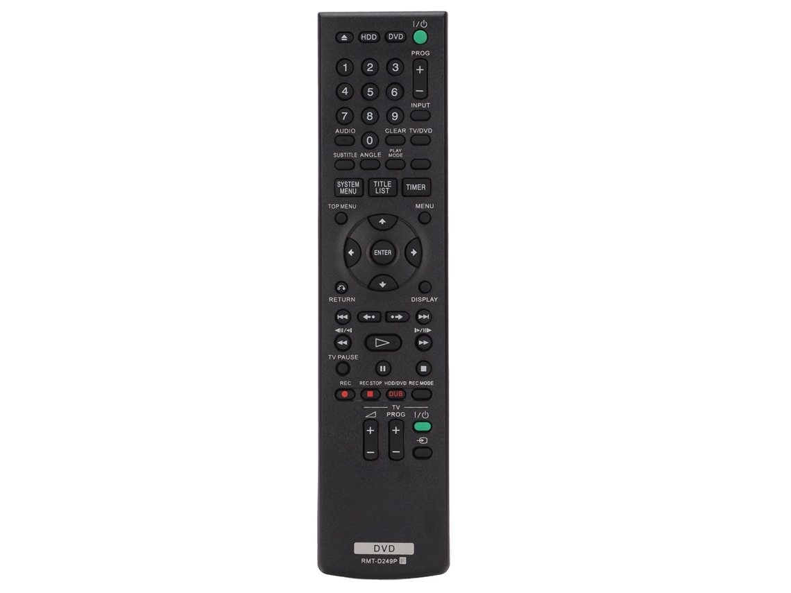 Mando a distancia de repuesto RMT-D249P para reproductor de DVD Sony RDR-AT100, RDR-AT200, HX680, HX780, HX980