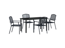 Conjunto De Comedor De Jardín 5 Uds | Mueble De Jardín Antracita
