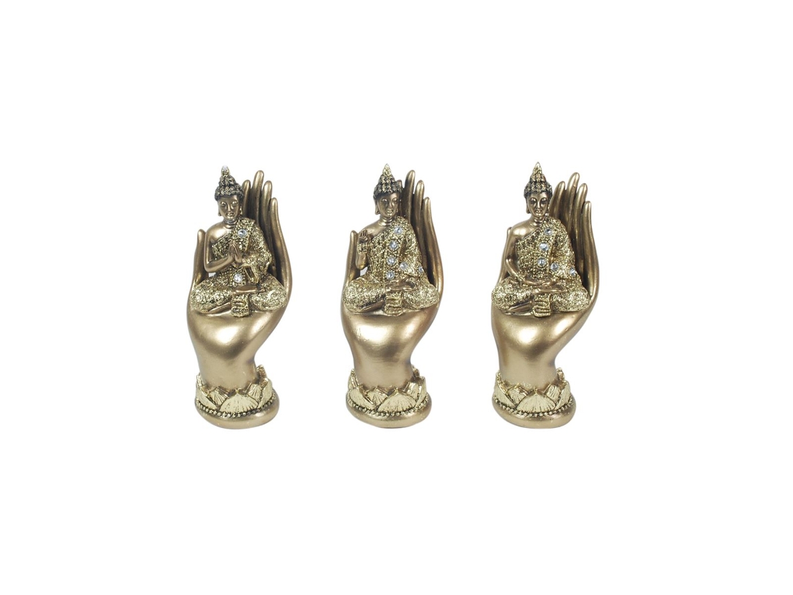 Buda Sobre Mano Tres Modelos Incluye 3 Unidades Figuras Budas Colección Oriental Signes Grimalt BY SIGRIS