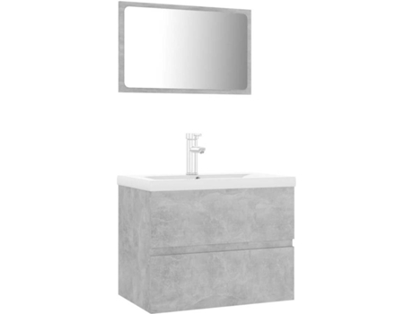 Conjunto de muebles de baño VIDAXL Gris Madera contrachapada (60x38.5x45 cm)