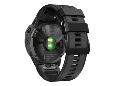 Correa de Silicona dos colores 22mm para Garmin Descent G1/Fenix 7/Fenix 6 Pro/Fenix 5 Plus - gris carbón/negro