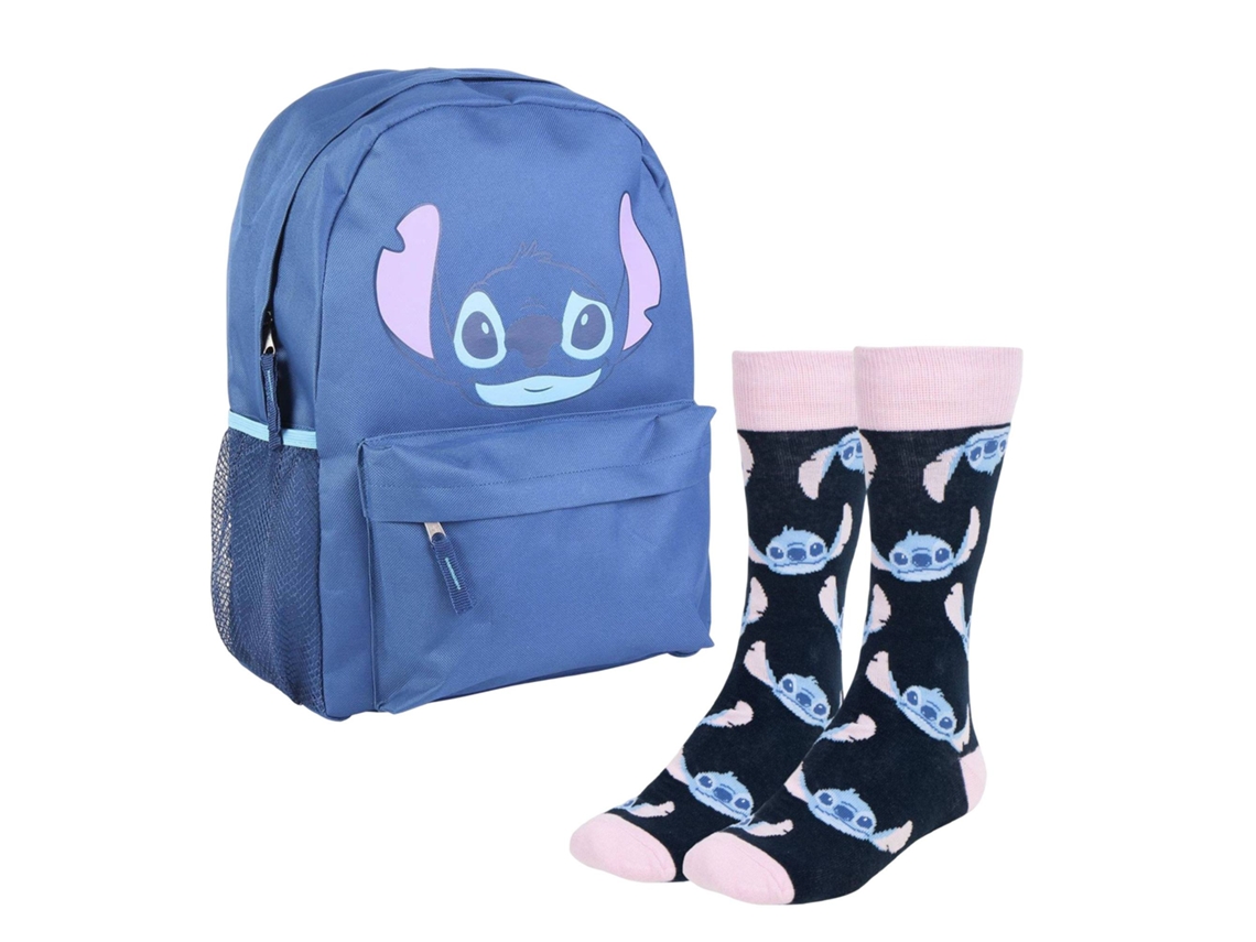 Mochila escolar infantil Stitch Calcetines con estampado de cara de Stitch Licencias infantiles