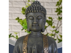 Pieza Decorativa ZEN'LIGHT Buda Zen (Gris - 25x18x40 cm - Resina)
