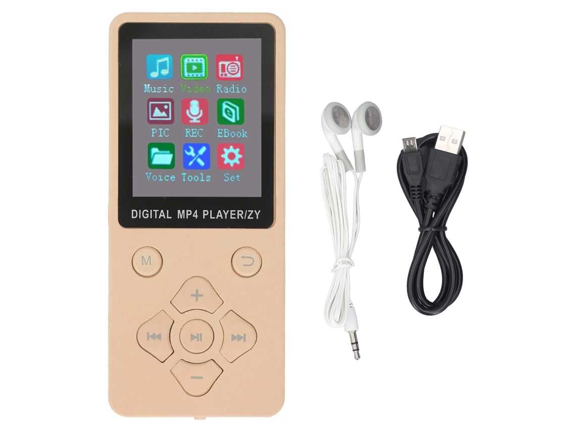 Reproductor de música y vídeo (Bluetooth 5.0, pantalla a color de 1,8 pulgadas)