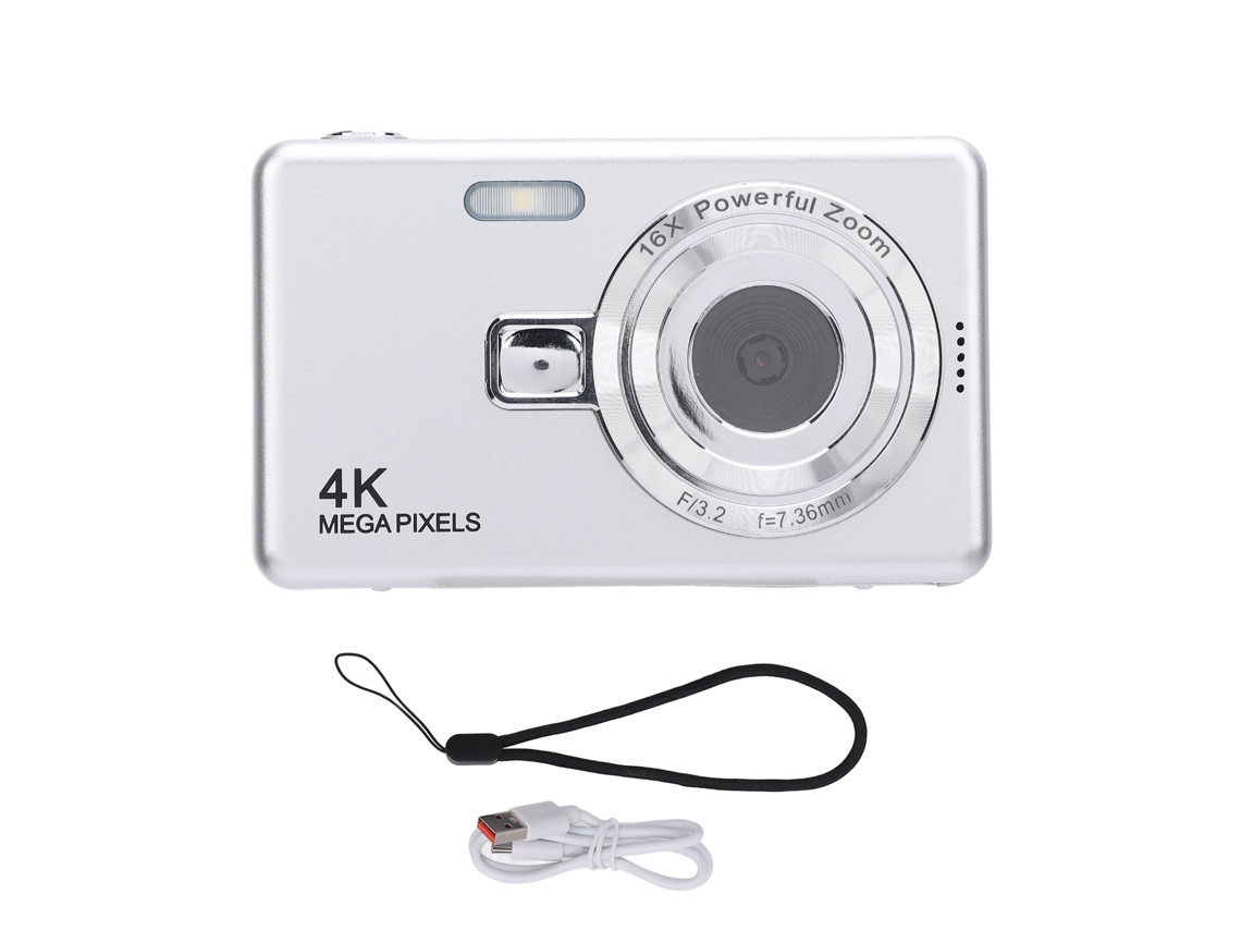 2026-cámara Digital 4k Con Pantalla 2.4 Pulgadas, Zoom 16x, Selfie Y Portátil, Cámara De Bolsillo
