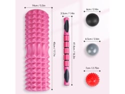 Kit de rolos de massagem portátil 2026rebe 6 Em 1 para fitness Tomshoo